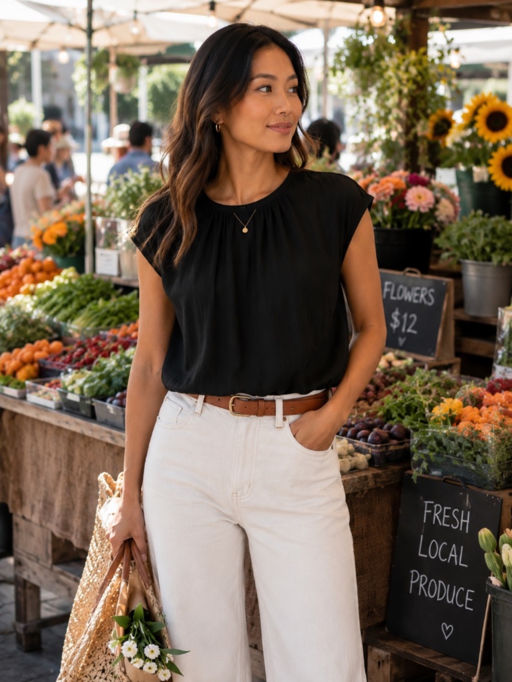 {Les Serein} NWT! Sleeveless Blouson Top